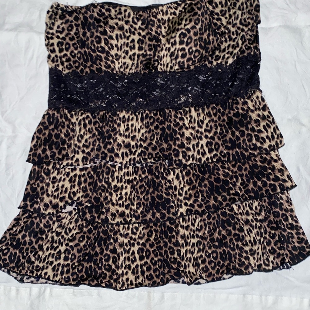 Woman’s animal print dressy tube top size large
